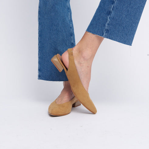 Zapatos planos de piel para mujer marrón Beatriz