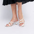 Sandalias con tiras tacón blanco Penélope