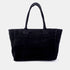 Bolso shopper de piel serraje extensible y personalizable negro Aurora