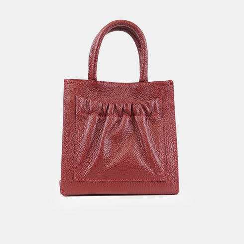 Bolso bandolera de piel pequeño mujer rojo Carmen