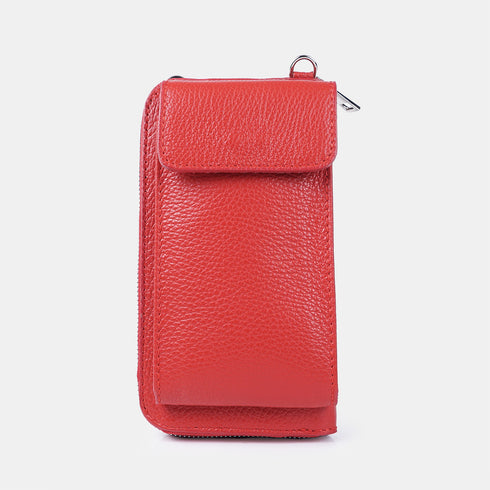 Bolsos para móvil y cartera de piel rojo Cira
