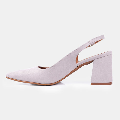 Zapatos con tacón para mujer de ante rosa Mary