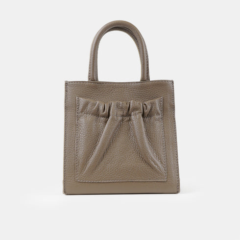 Bolso bandolera de piel pequeño mujer khaki Carmen
