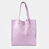 Bolso tote de piel liso de mujer lila morado Stella