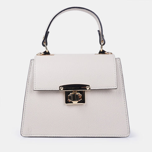 Bolso de con cadena para mujer con asa de mano con solapa beige Claudia