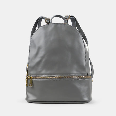 Mochila de piel para mujer gris Jenny