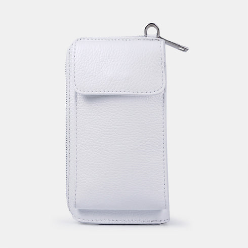 Bolsos para móvil y cartera de piel blanco Cira