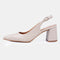 Zapatos con tacón para mujer de piel beige Mary