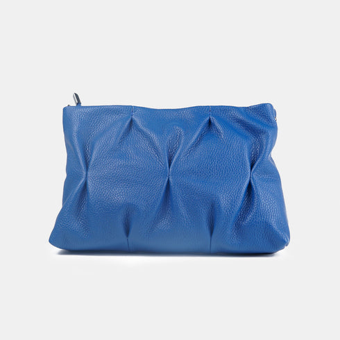 Bolso de bandolera de piel arrugada azul klein Cecilia M