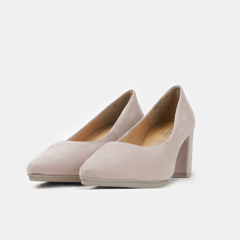 Zapatos de tacón de piel nude Tabata