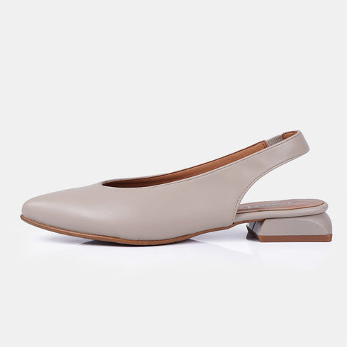 Zapatos planos de piel para mujer beige Beatriz