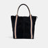 Bolso tote de piel serraje para mujer negro Sarah