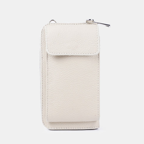 Bolsos para móvil y cartera de piel beige Cira