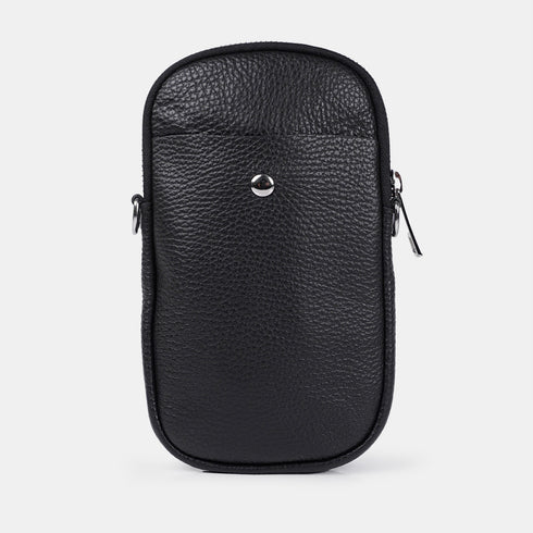 Bolsos para móvil de piel negro Cintia