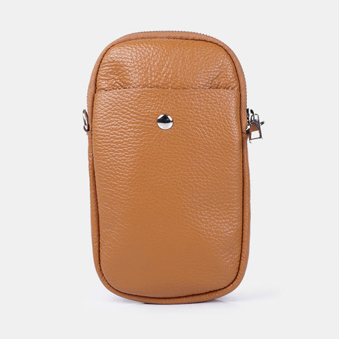 Bolsos para móvil de piel marrón Cintia