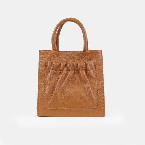 Bolso bandolera de piel pequeño mujer marrón Carmen