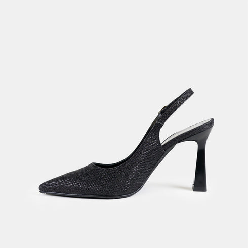 Zapatos de tacón de fiesta de mujer negro Sabrina