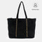 Bolso shopper para mujer de piel para personalizar con tachuelas negro Alexandra