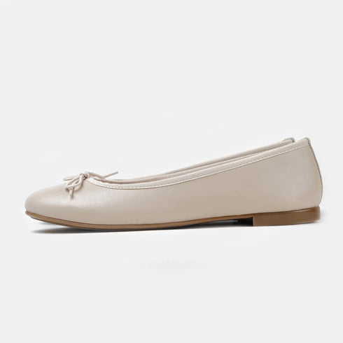 Bailarinas de piel mujer beige Lois