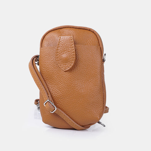 Bolsos para móvil de piel marrón Cintia