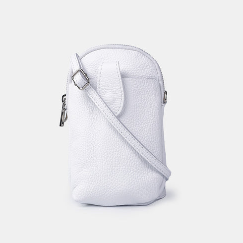 Bolsos para móvil de piel blanco Cintia
