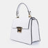 Bolso de con cadena para mujer con asa de mano con solapa blanco Claudia