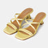 Sandalias con tiras tacón limón Penélope