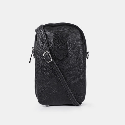 Bolsos para móvil de piel negro Cintia