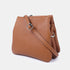 Bolso bandolera para mujer con tres compartimentos marrón Noelia