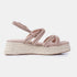 Sandalias de esparto con plataforma beige Niko