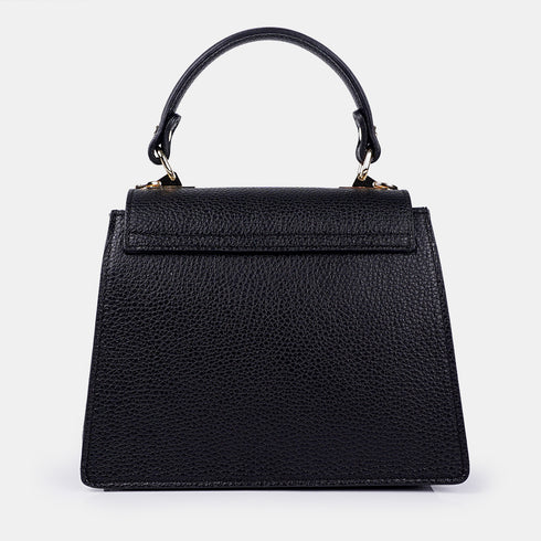 Bolso de con cadena para mujer con asa de mano con solapa negro Claudia