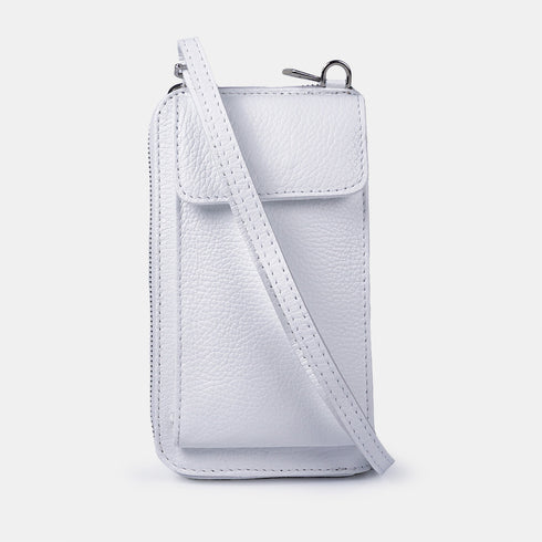 Bolsos para móvil y cartera de piel blanco Cira