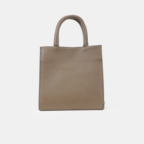 Bolso bandolera de piel pequeño mujer khaki Carmen