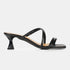 Sandalias con tiras tacón negro Penélope