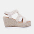Sandalias con cuña de esparto beige Soraya