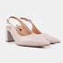 Zapatos con tacón para mujer de piel beige Mary