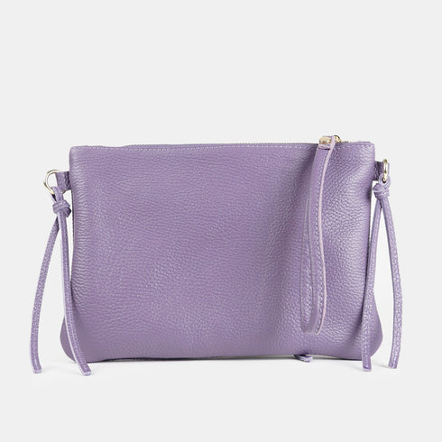 Bolso bandolera de piel lila Tamara