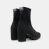 Botines de tacón mujer de antelina negro Pineda