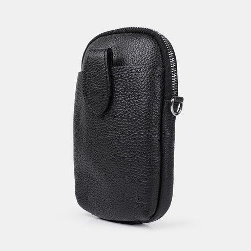 Bolsos para móvil de piel negro Cintia
