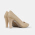 Zapatos de tacón 8cm de piel beige Tania