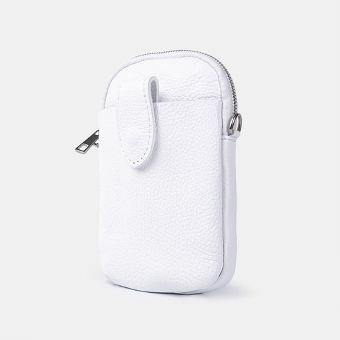 Bolsos para móvil de piel blanco Cintia