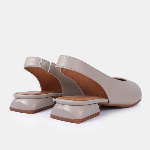 Zapatos planos de piel para mujer beige Beatriz