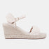 Sandalias con cuña de yute beige Casandra