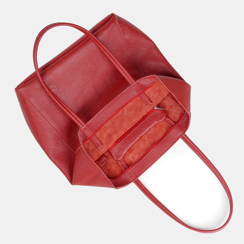 Bolso shopper para mujer de piel para personalizar rojo Amy