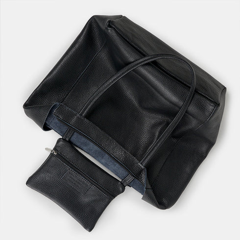 Bolso shopper para mujer de piel para personalizar negro Amy