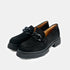 Mocasines de piel con plataforma negro Abril