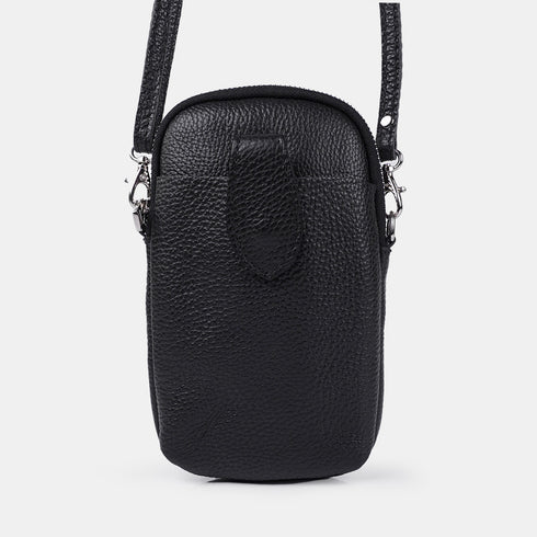 Bolsos para móvil de piel negro Cintia