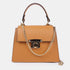 Bolso de con cadena para mujer con asa de mano con solapa marrón Claudia
