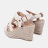 Sandalias con cuña de esparto beige Soraya