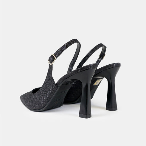 Zapatos de tacón de fiesta de mujer negro Sabrina